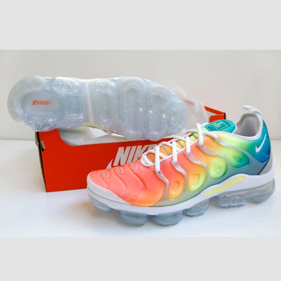 Nike Air VaporMax Plus Men\'s Shoes 924453 103 White/Neptune Green REG: $210 RARE
